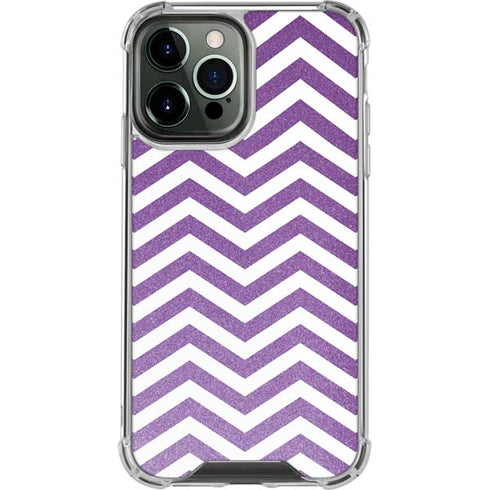 Purple Chevron iPhone 13 Pro Max Clear Case